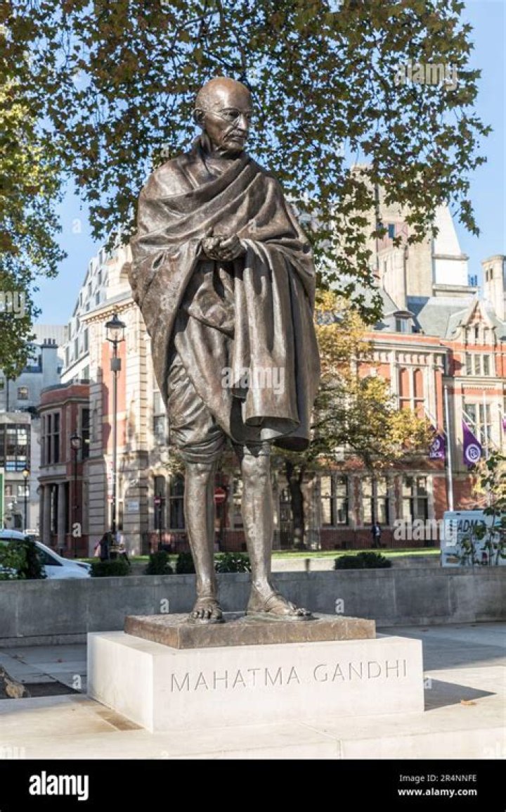 A Statue Of Mahatma Gandhi Is Unveiled In Parliament Square