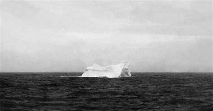 An iceberg suspected of sinking the Titanic