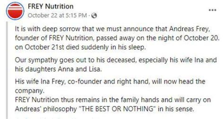Andreas Frey death news