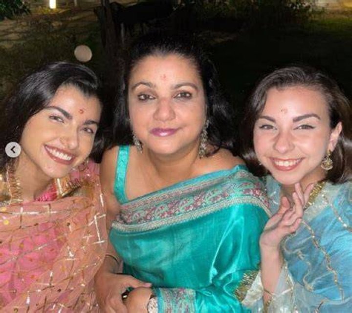 Ayesha Kanga with her mom and sister