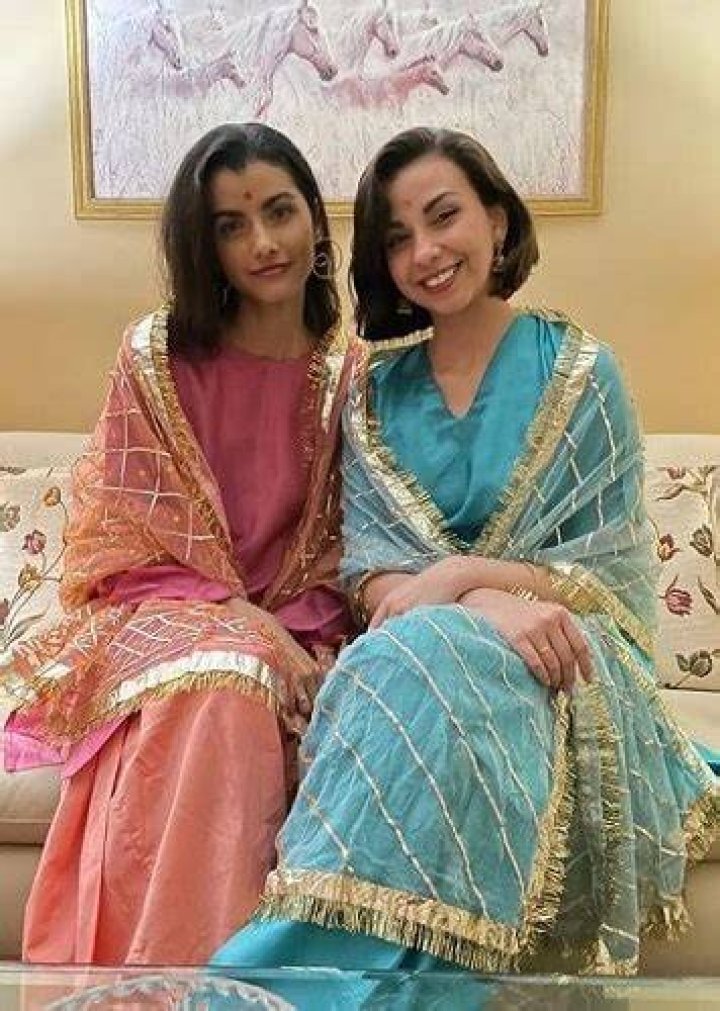 Ayesha Kanga with her sister