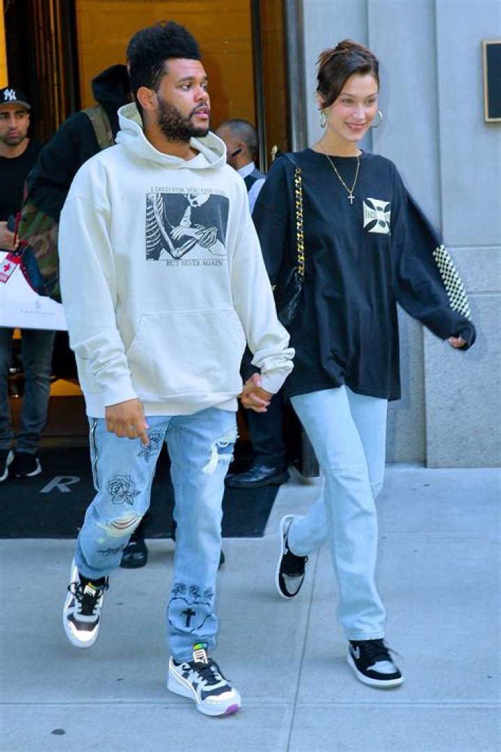 Bella and The Weeknd holding hands