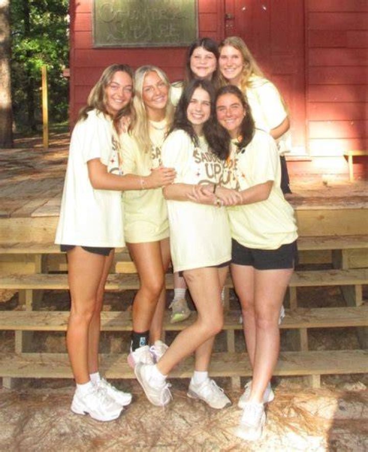 Cassia with her college friends