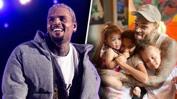 Chris Brown Posts Up With His Three Kids
