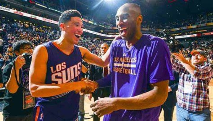 Devin Booker with Kobe Bryant