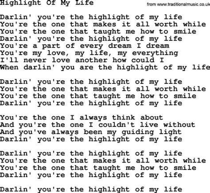 Dolly Parton’s
Highlight Of My Life Lyrics