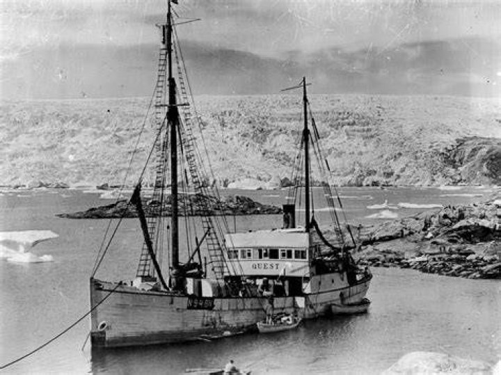 Ernest Shackleton Aboard The Quest