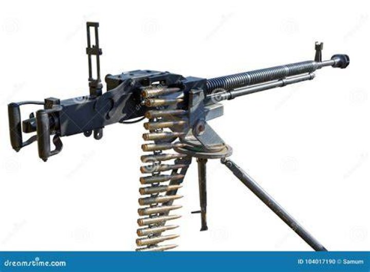 Firing A Machine Gun
