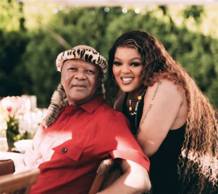 Gogo with her father Jeff Radebe