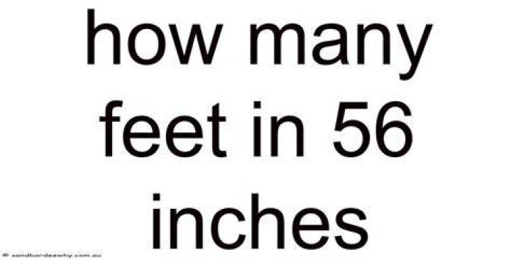 How many feet is 56 inches