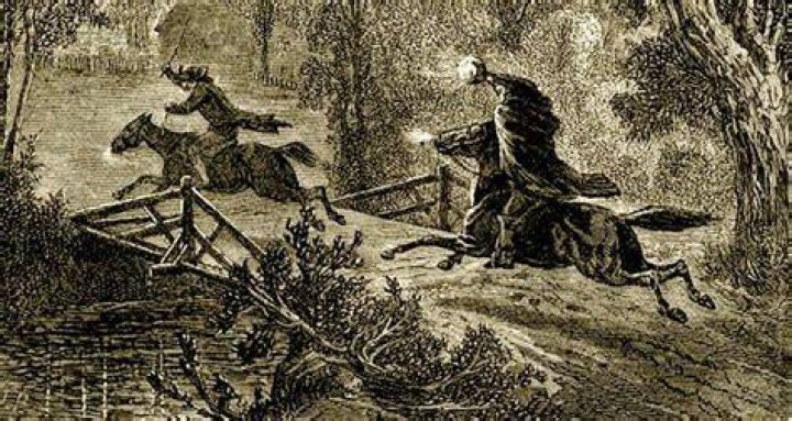 Ichabod Crane Chased By Headless Horseman