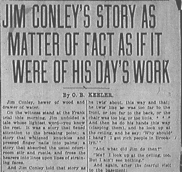 Jim Conley Testifying
