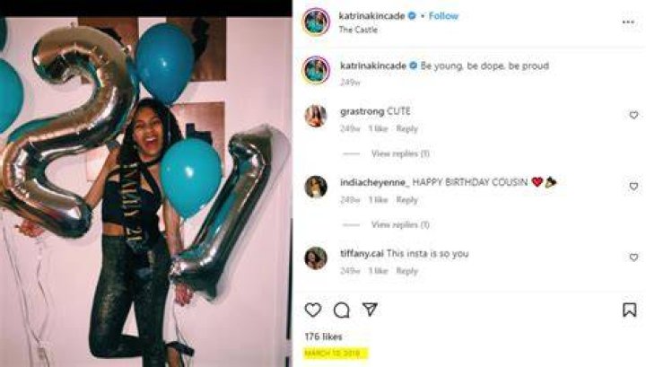 Katrina Kincade on 21st birthday