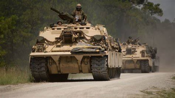 Marines On Tank