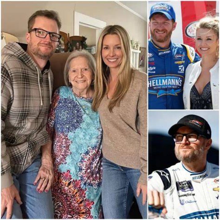 Martha Grandosn Dale Earnhardt Jr with his family
