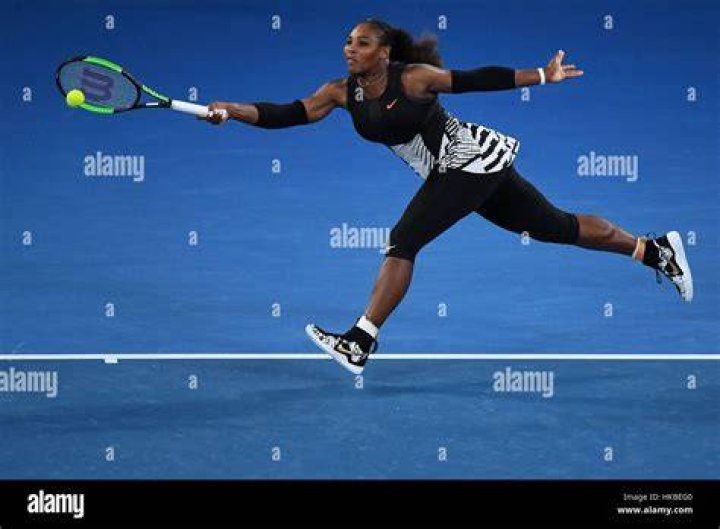MELBOURNE - JANUARY 21: Serena Williams in her third round win o