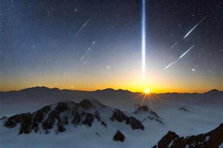 Meteor In Night Sky