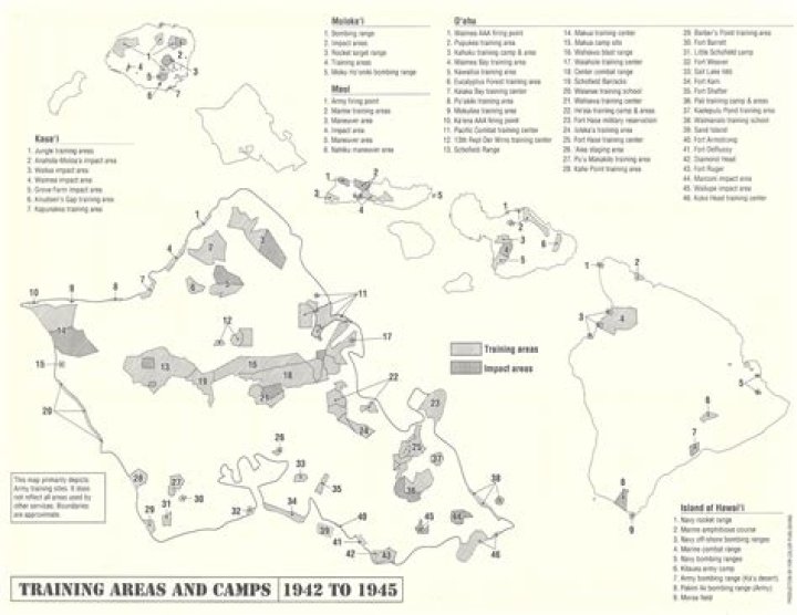 Military Map Of Training Areas In Texas