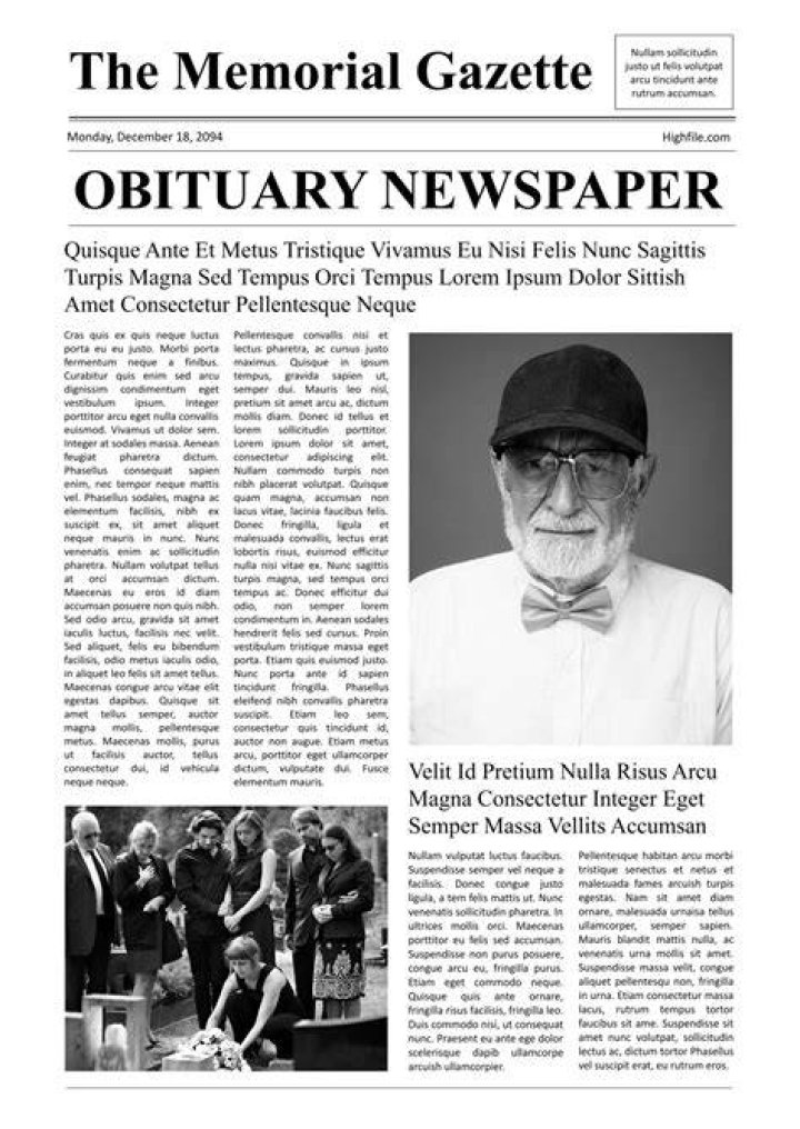 Newspaper Obituary