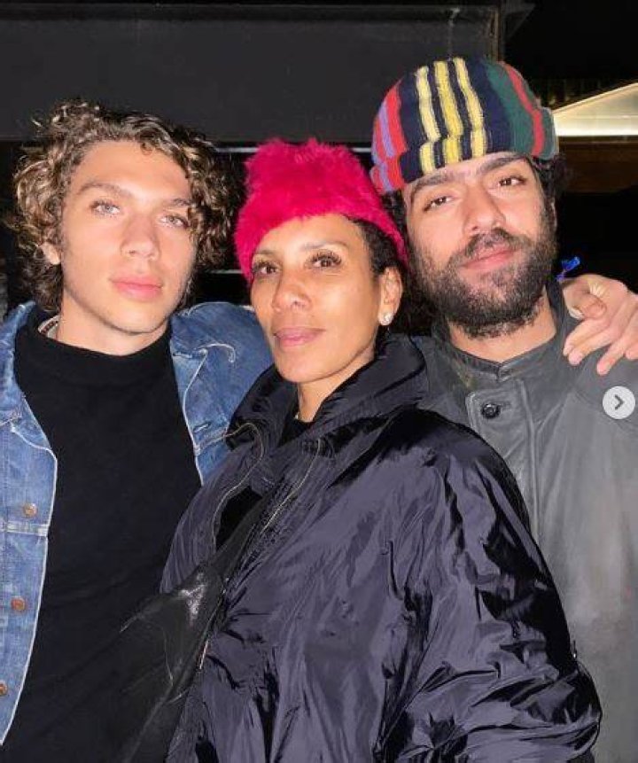 Noah Becker with his mother and brother