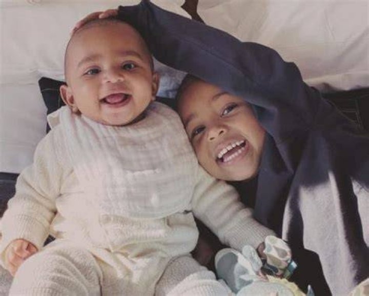 Psalm West with his brother and sisters