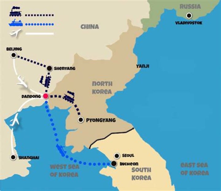Pyongyang Dandong Map