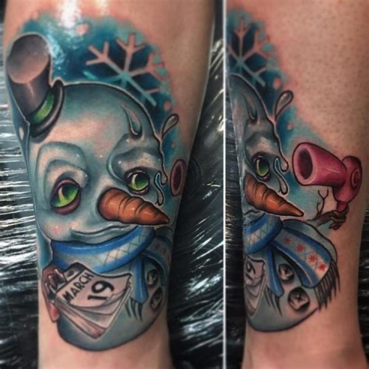 Sad Frosty tattoos