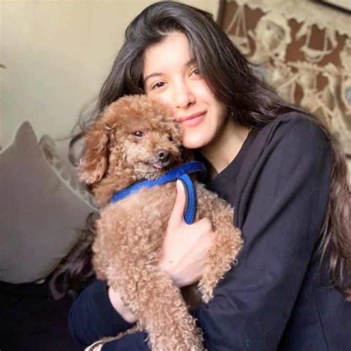 Shanaya with her pet dog