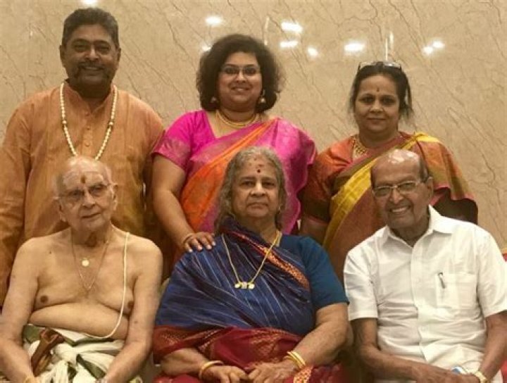 SK Bhagavan with his wife Saroja