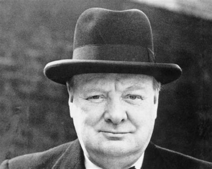 Winston Churchill Wearing A Hat
